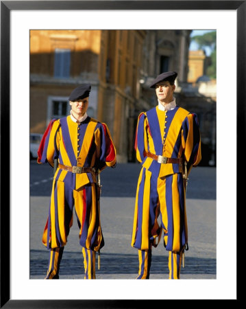 Swiss Guards, St. Peter's, Vatican, Rome, Lazio, Italy by Brigitte Bott Pricing Limited Edition Print image