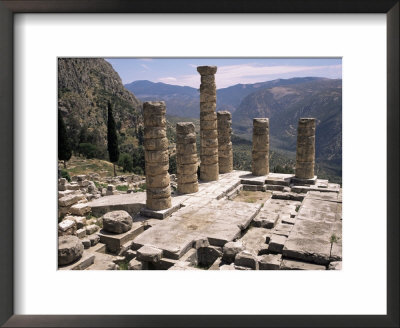 Temple Of Apollo, Delphi, Unesco World Heritage Site, Greece by Ken Gillham Pricing Limited Edition Print image