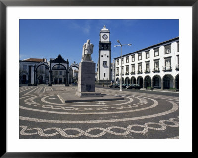 Main Square With Cabral Statue, Ponta Delgada, Sao Miguel Island, Azores, Portugal, Atlantic by Ken Gillham Pricing Limited Edition Print image