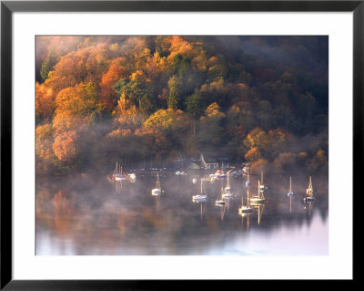 Lake District Boathouse On Misty Morning by David Clapp Pricing Limited Edition Print image
