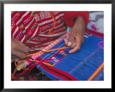 Backstrap Loom Weaving By Trique Weaver, Oaxaca, Mexico by Judith Haden Pricing Limited Edition Print image