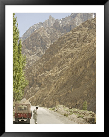 Gilgit Jeep And Driver On The Karakoram Highway Or Kkh, Hunza, Pakistan by Don Smith Pricing Limited Edition Print image