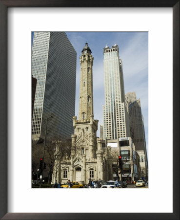 The Historic Water Tower, Near The John Hancock Center, Chicago, Illinois, Usa by R H Productions Pricing Limited Edition Print image