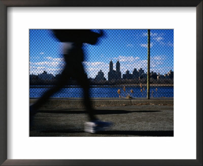 Jogging Around Reservoir In Central Park, Blur, New York City, Usa by Corey Wise Pricing Limited Edition Print image
