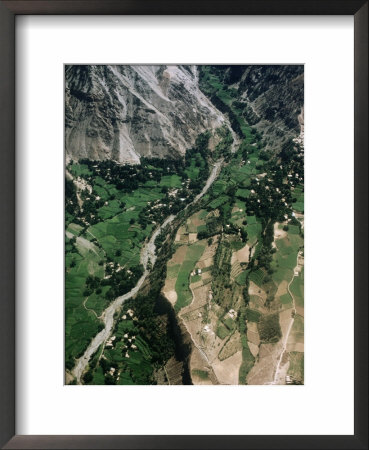 Aerial View Of Gilgit Valley, Gilgit, Pakistan by Richard I'anson Pricing Limited Edition Print image