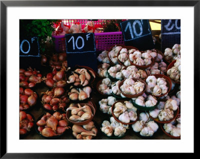 Garlic And Onions For Sale, Bordeaux, France by Martin Moos Pricing Limited Edition Print image