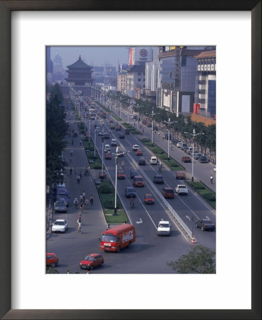 City Street, Xi'an, China by Hal Gage Pricing Limited Edition Print image