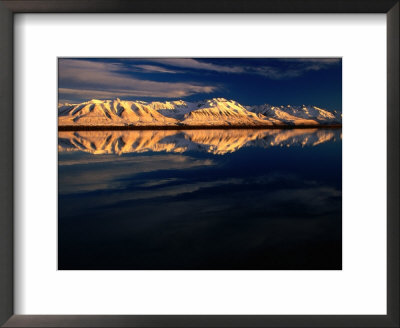 Ben Ohau Range Reflected In Tekapo Canal, Canterbury, New Zealand by David Wall Pricing Limited Edition Print image