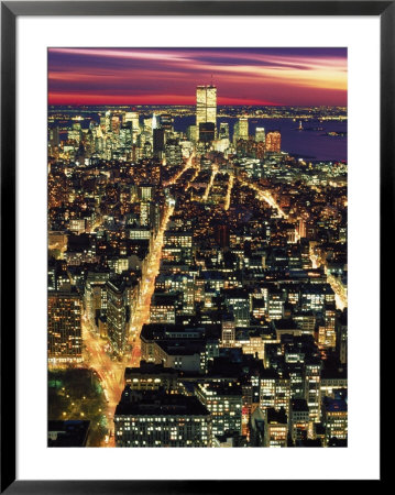 Aerial Night Shot Of Nyc by Rudi Von Briel Pricing Limited Edition Print image