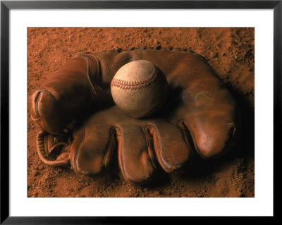 Baseball Glove With Ball On Dirt by John T. Wong Pricing Limited Edition Print image