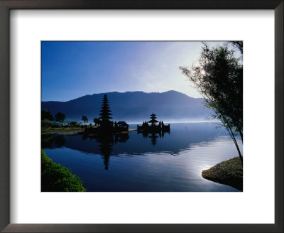 Ulun Danu Bratan Temple, Reflected In Lake Bratan, Early Morning, Indonesia by Richard I'anson Pricing Limited Edition Print image