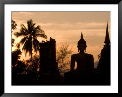 Buddha Statue And Sunset, Thailand by Gavriel Jecan Pricing Limited Edition Print image