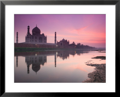 Taj Mahal From Along The Yamuna River At Dusk, India by Walter Bibikow Pricing Limited Edition Print image