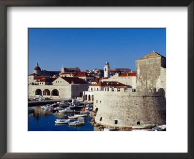 Old Fort Overlooking Marina, Dubrovnik, Croatia by Richard Nebesky Pricing Limited Edition Print image