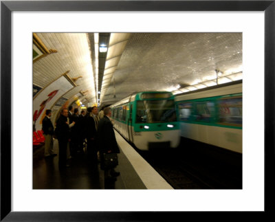 Commuters Inside Metro Station, Paris, France by Lisa S. Engelbrecht Pricing Limited Edition Print image