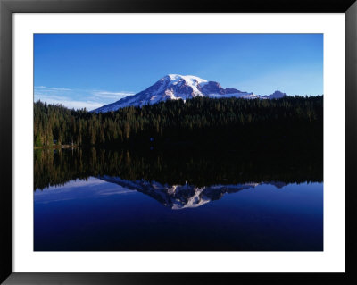 Mt. Rainier Reflected In Reflection Lake, Mt. Rainier National Park, Usa by Brent Winebrenner Pricing Limited Edition Print image