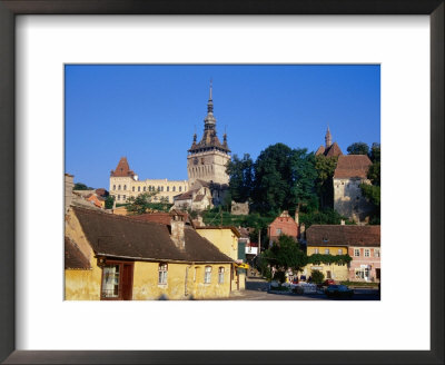 Clock-Tower And Biserica Manastirii (Church Of Dominican Monastery), Sighisoara, Romania by Martin Moos Pricing Limited Edition Print image