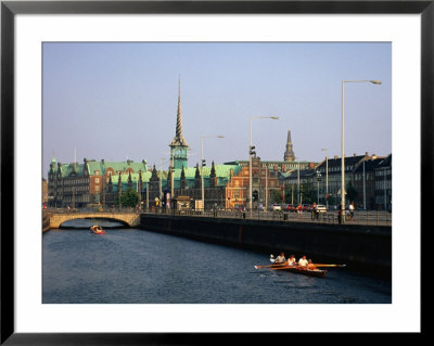Fredriksholm Canal With The Borsen Building (Stockmarket) In Background, Copenhagen, Denmark by Anders Blomqvist Pricing Limited Edition Print image