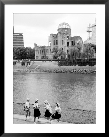 Bomb Dome And Schoolchildren, Hiroshima, Japan by Walter Bibikow Pricing Limited Edition Print image