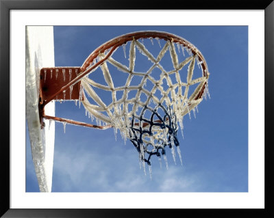 Ice Formed On A Basketball Net by Dennis Macdonald Pricing Limited Edition Print image