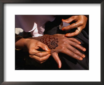 Arabic Swahili Henna Design Being Made, Lamu, Kenya by Ariadne Van Zandbergen Pricing Limited Edition Print image