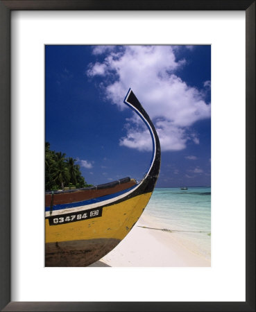 Boat, Maldives Islands, Indian Ocean, Asia by Angelo Cavalli Pricing Limited Edition Print image