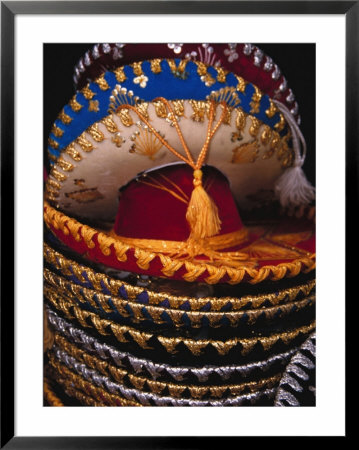 Stack Of Sombreros For Sale, Puerto Vallarta, Mexico by John & Lisa Merrill Pricing Limited Edition Print image