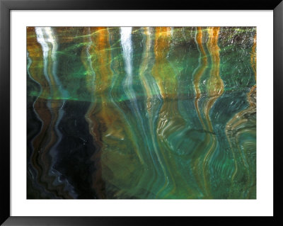 Stained Rock Underwater, Pictured Rocks National Lakeshore, Michigan, Usa by Claudia Adams Pricing Limited Edition Print image