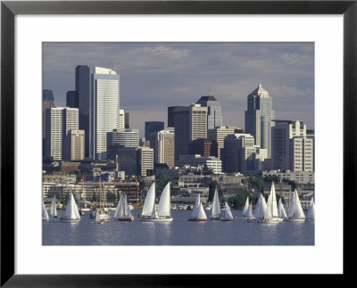 Duck Dodge Sailboat Race, Lake Union, Seattle, Washington, Usa by William Sutton Pricing Limited Edition Print image