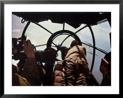 German Machine-Gunner In The Cockpit Of A Bomber, Probably A Heinkel He-111 by Unsere Wehrmacht Pricing Limited Edition Print image
