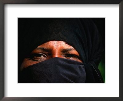 Portrait Of A Muslim Woman In Traditional Bui-Bui, Lamu, Coast, Kenya by Ariadne Van Zandbergen Pricing Limited Edition Print image