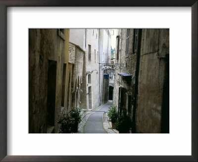 Narrow Street In Old Quarter, Spoleto, Umbria, Italy by Tony Gervis Pricing Limited Edition Print image