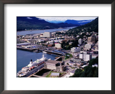 Overhead Of City, Mt. Juneau And Gastineau Channel, Juneau, U.S.A. by James Marshall Pricing Limited Edition Print image