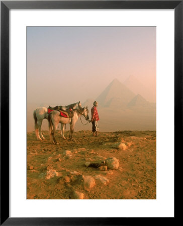 Giza Pyramids At Dawn, Egypt by Walter Bibikow Pricing Limited Edition Print image