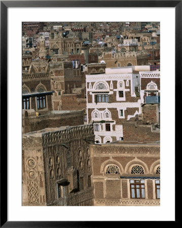 Buildings In Old City, San'a, Yemen by Chris Mellor Pricing Limited Edition Print image