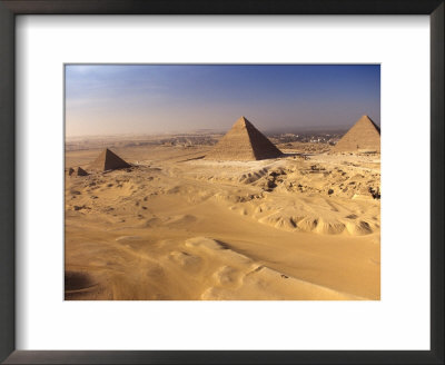 Pyramids At Giza, Khafre, Khufu, Menkaure, Egypt by Kenneth Garrett Pricing Limited Edition Print image
