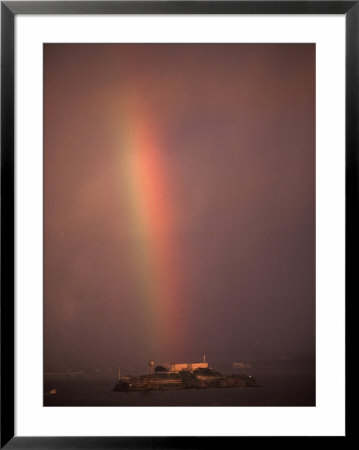 Rainbow Over Alcatraz Prison, San Francisco, Usa by Rick Gerharter Pricing Limited Edition Print image