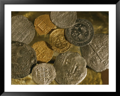Gold And Silver Coins Minted In Both Spain And The Colonies by Ira Block Pricing Limited Edition Print image