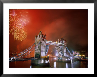 Tower Bridge And Fireworks, London, England by Steve Vidler Pricing Limited Edition Print image