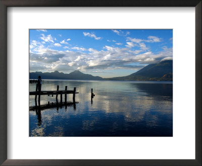 Morning On Lake Atitlan With Toliman Volcano, Panajachel, Solola, Western Highlands, Guatemala by Cindy Miller Hopkins Pricing Limited Edition Print image