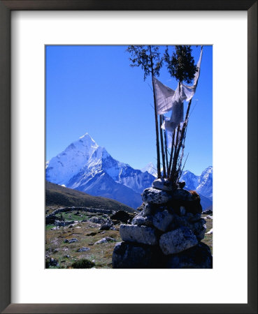 Ama Dablam Peak And Chorten In Khumbu Valley On The Everest Basecamp Trek, Khumbu, Nepal by Grant Dixon Pricing Limited Edition Print image