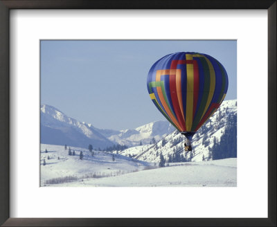 Hot Air Ballon And The North Cascade Mountains, Methow Valley, Washington, Usa by William Sutton Pricing Limited Edition Print image