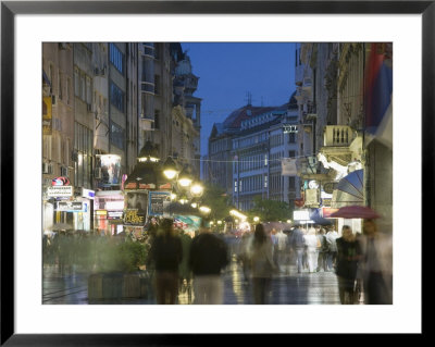Evening Pedestrian Traffic On Knez Mihailova Street, Belgrade, Serbia by Walter Bibikow Pricing Limited Edition Print image