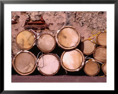 Traditional Drums From Santo Domingo, Santo Domingo, Dominican Republic by Alfredo Maiquez Pricing Limited Edition Print image
