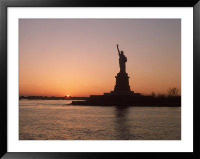 Statue Of Liberty At Sunset, Nyc, Ny by Bob Burch Pricing Limited Edition Print image