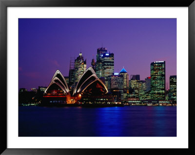 Opera House And City Skyline At Dusk, Sydney, Australia by Richard I'anson Pricing Limited Edition Print image