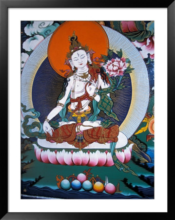 White Tara From Monastery Wall, Lhasa, Tibet by Vassi Koutsaftis Pricing Limited Edition Print image