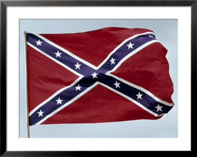 Confederate Flag Flying On A Pole by Francie Manning Pricing Limited Edition Print image