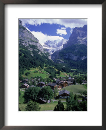 Lodges In Valley, Grindewald Alps, Switzerland by Tomas Del Amo Pricing Limited Edition Print image