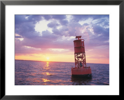 Bell Buoy, Sunset, Narragansett Bay, Ri by David Witbeck Pricing Limited Edition Print image